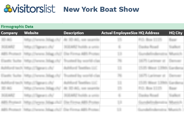 New York Boat Show Exhibitors List and Attendees List