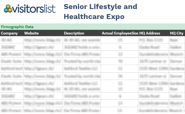 Senior Lifestyle and Healthcare Expo Exhibitors List and Attendees List